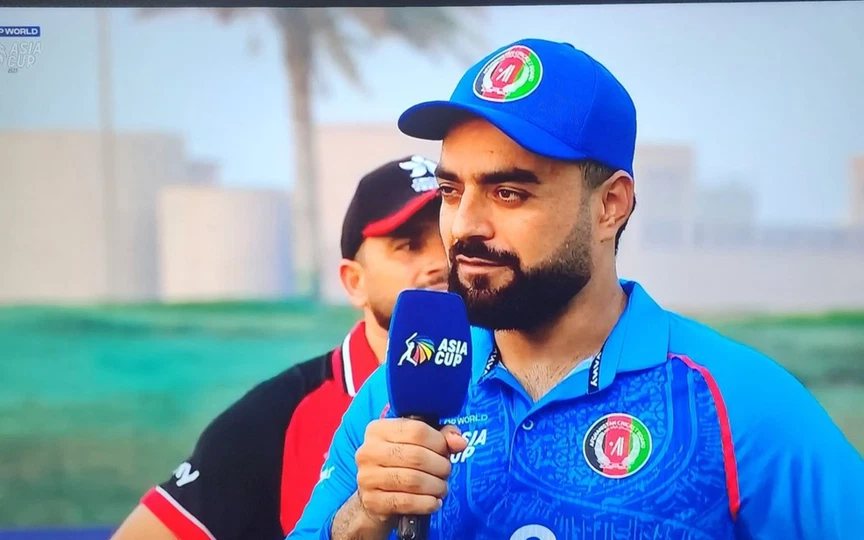Rashid Khan During Toss - (Source : @Johns/X.com)