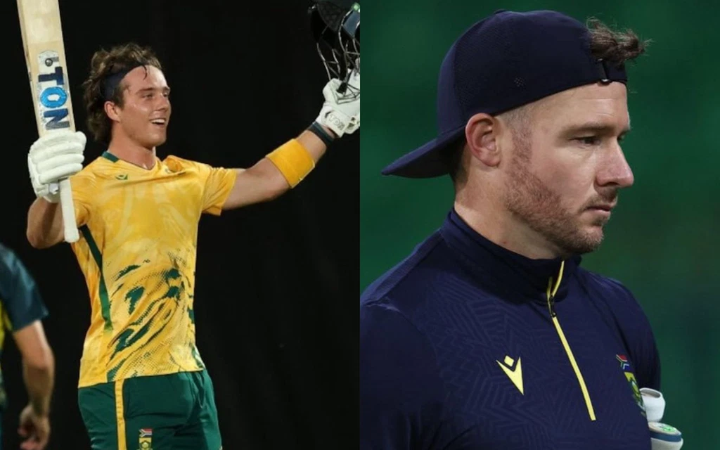 Dewald Brevis and David Miller [Source: @CricCrazyJohns, @CricketSouthAfrica/x]