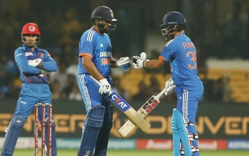 Rohit Sharma and Rinku Singh [Source: @sumeen_yadav/X.com]
