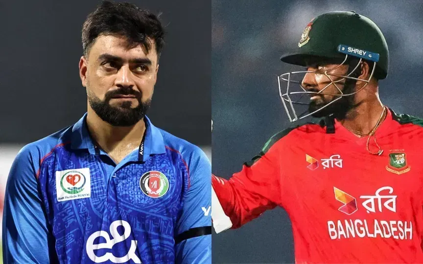 Rashid Khan and Litton Das (Source: AFP Photos)
