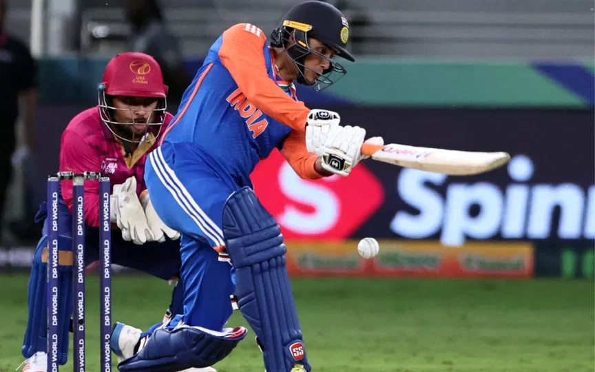Abhishek Sharma against UAE (Source: AFP)