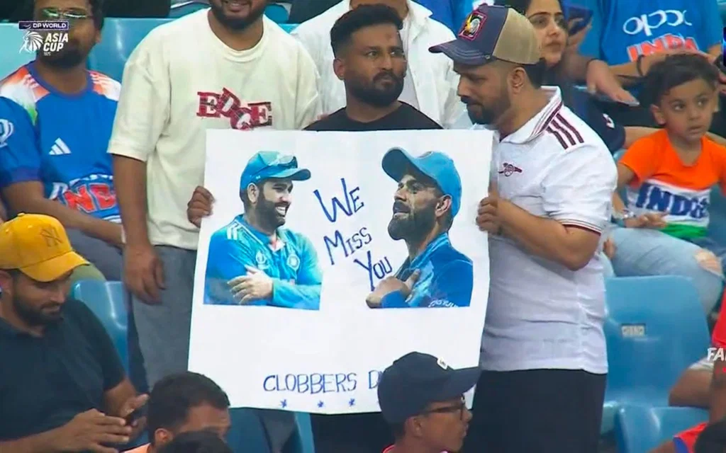 Rohit, Kohli Fans (Source: @mufaddal_vohra/X.com)