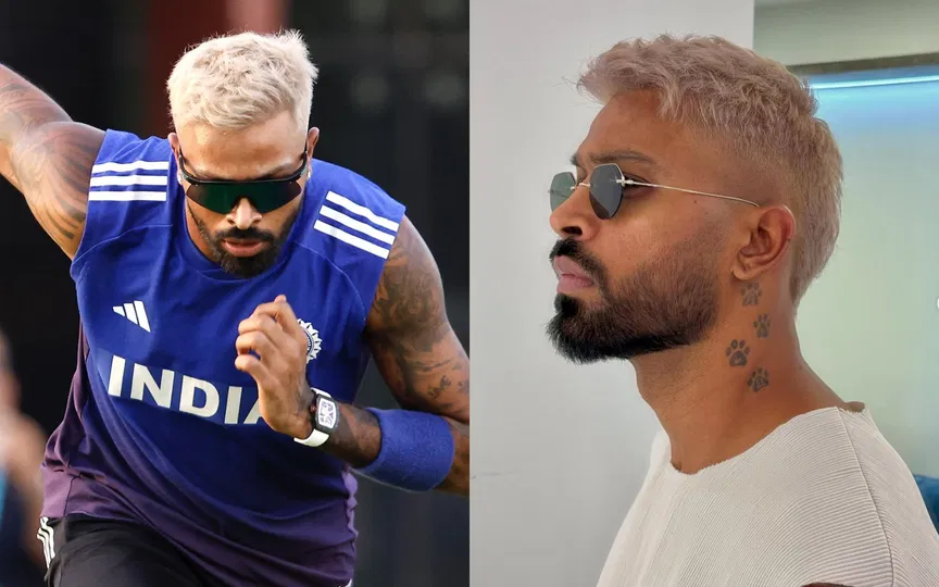 Hardik Pandya new hairstyle (X.com&Instagram.com/@hardikpandya7)
