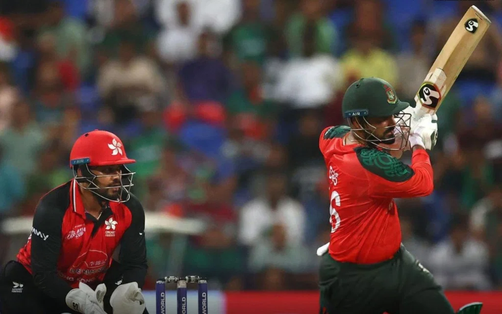 Litton Das in action against Hong Kong [Source: @CricketTimesHQ/x]
