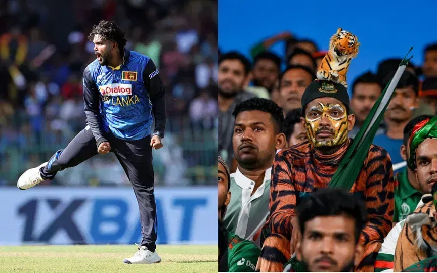 Wanindu Hasaranga and Bangladesh Fans (Source: @OfficialSLC/X.com)