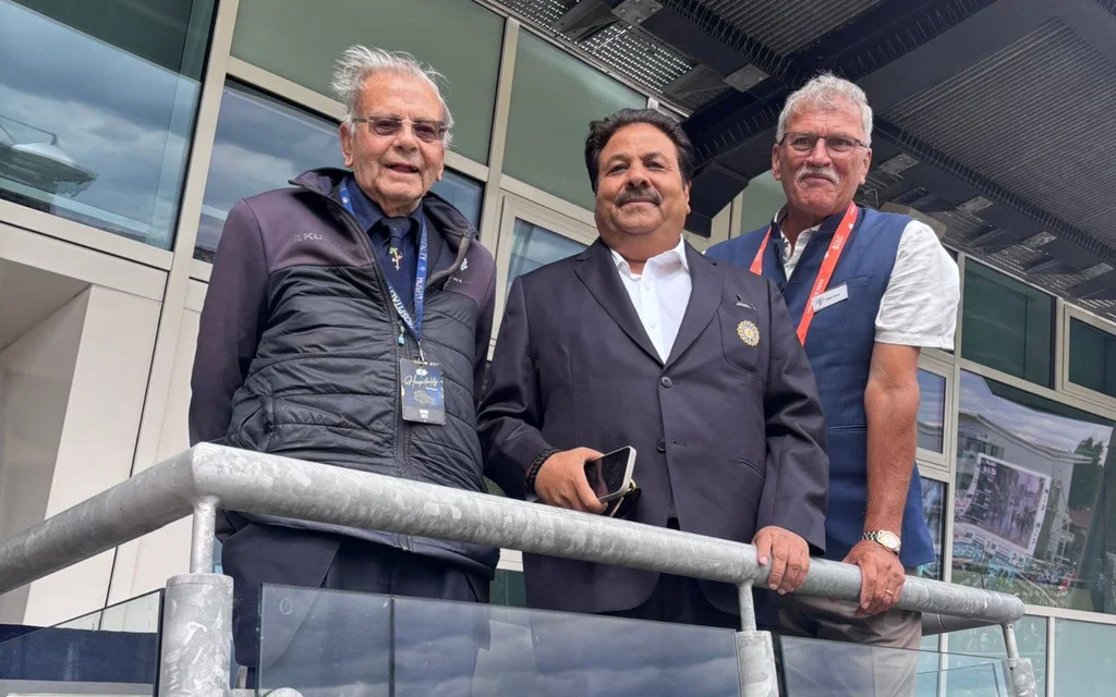 Rajiv Shukla With Roger Binny - (Source : @Johns/X.com)