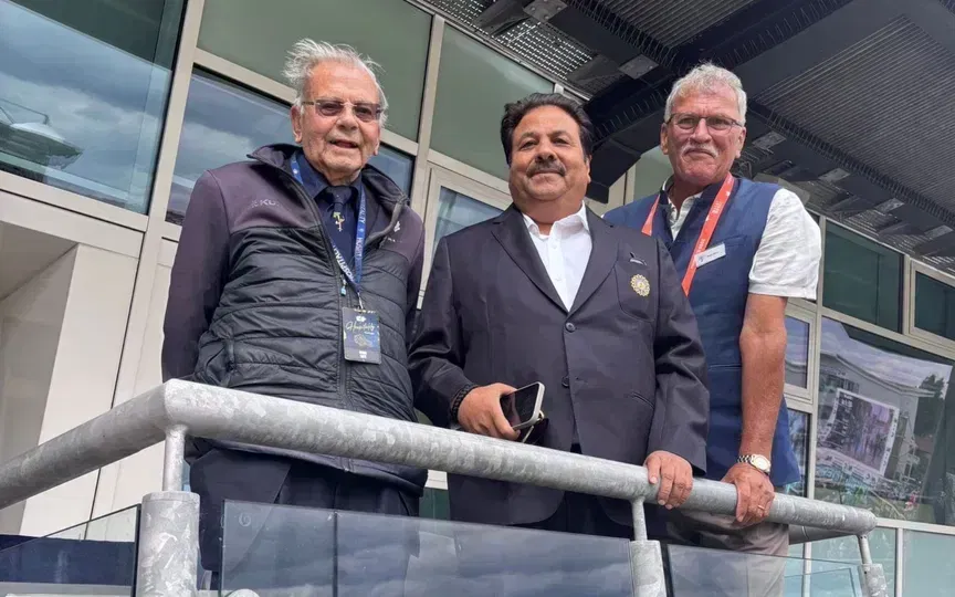 Rajiv Shukla With Roger Binny - (Source : @Johns/X.com)