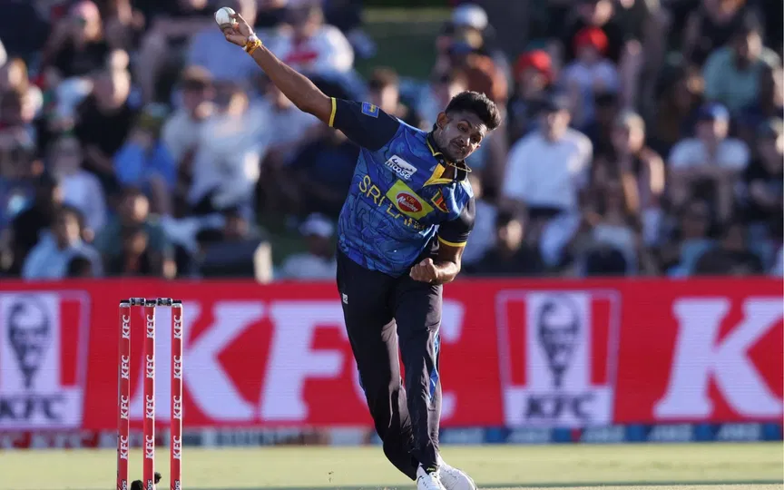 Matheesha Pathirana Bowling For Sri Lanka - (Source : AFP)