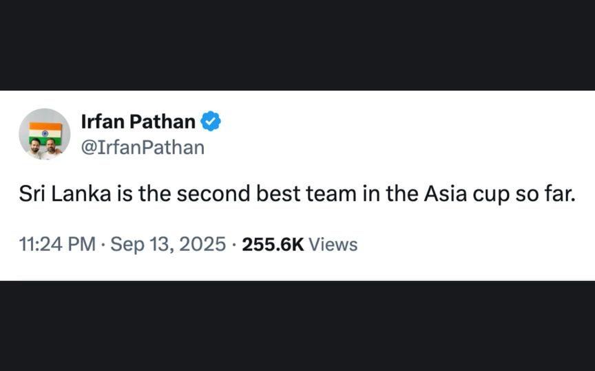 Irfan Pathan's tweet [Source: @IrfanPathan/X.com]
