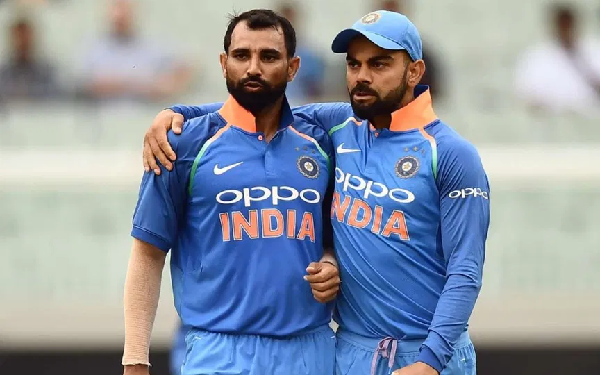 Mohammed Shami and Virat Kohli [Source: @ankurs000/X.com]