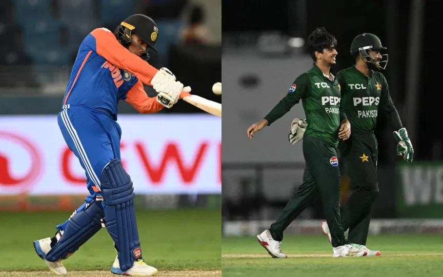 Abhishek Sharma and Saim Ayub [Source: AFP Media]