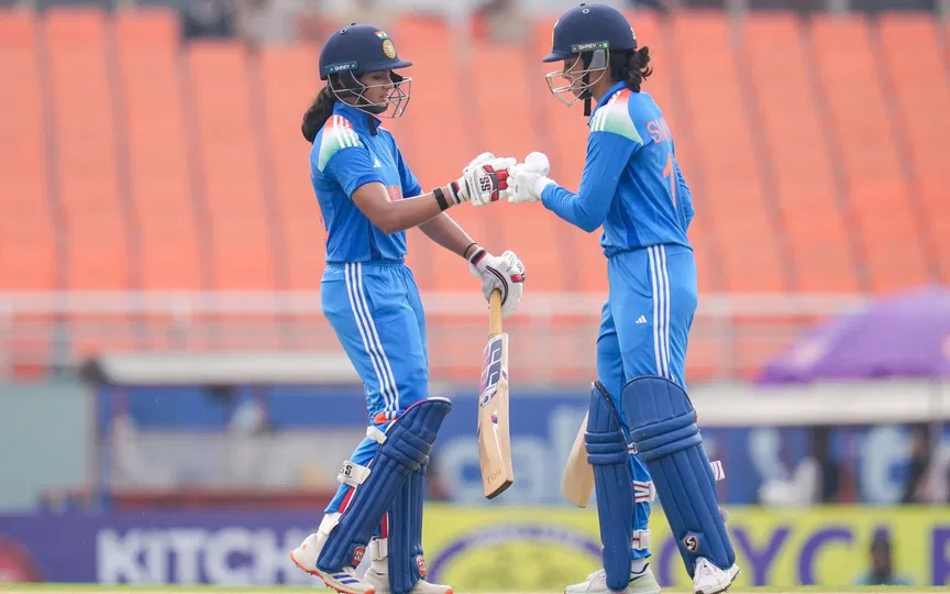 IND-W starred with the bat vs AUS-W [Source: @BCCIWomen/X]