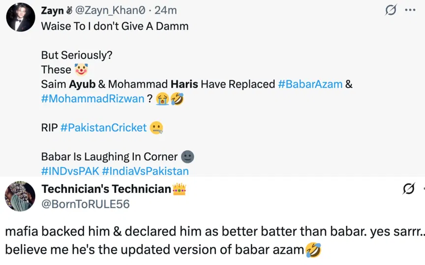 Fan tweets [Source: @Zayn_Khan0, @BornToRULE56/X.com]