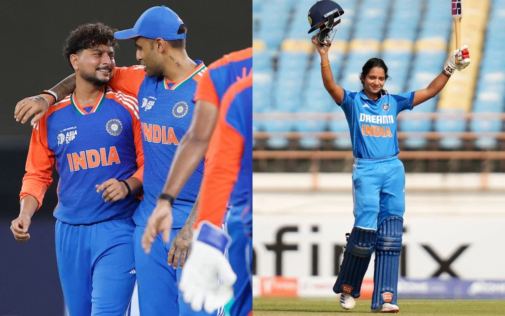Kuldeep Yadav and Pratika Rawal [Source: @BCCI, @BCCIWomen/x]