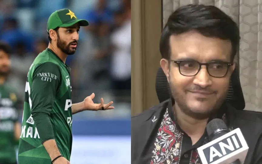 Salman Agha and Sourav Ganguly [Source: @ANI/X.com]