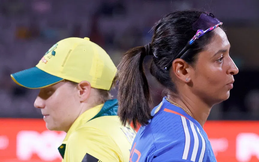 Alyssa Healy and Harmanpreet Kaur [Source: @lav_narayanan/X.com]
