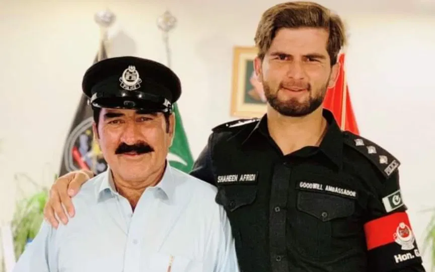 Shaheen Shah Afridi with his father (X.com/@_ZainZahid)