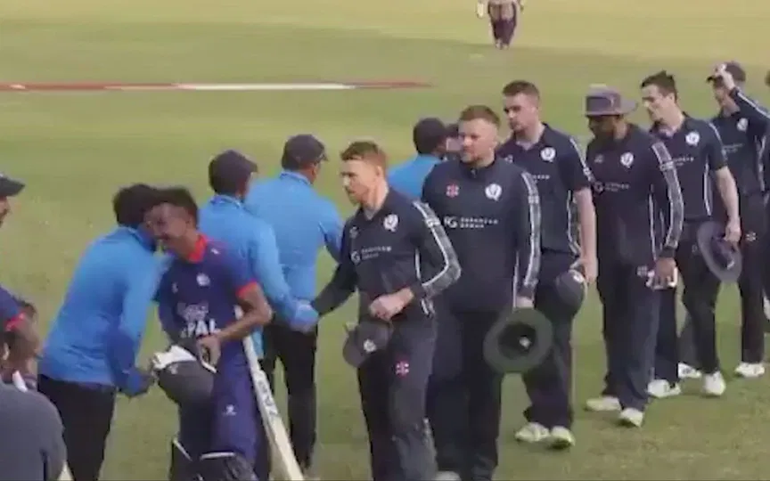 Scotland avoids Lamichhane [Source: @arami_baig/X.com]