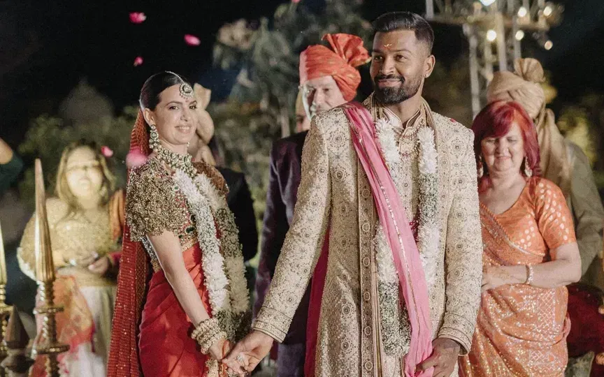 Hardik Pandya with Ex-wife, Natasha Stankovic (X.com/@ImTanujSingh)