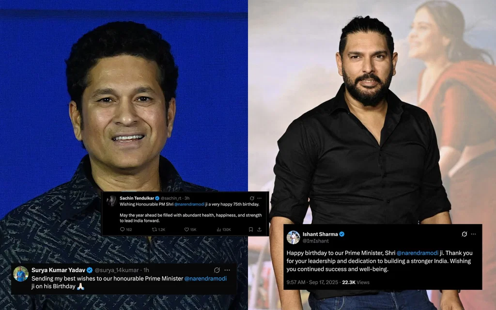 Sachin Tendulkar and Yuvraj Singh (Source:@AFP)