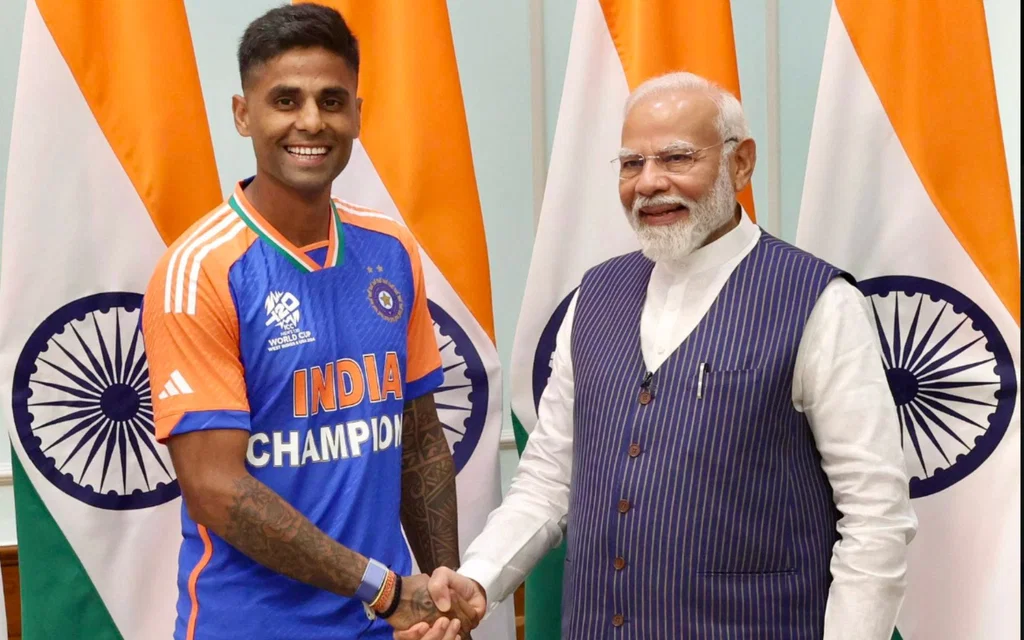 SKY mocks Pakistan [Source: @surya_14kumar/x.com]
