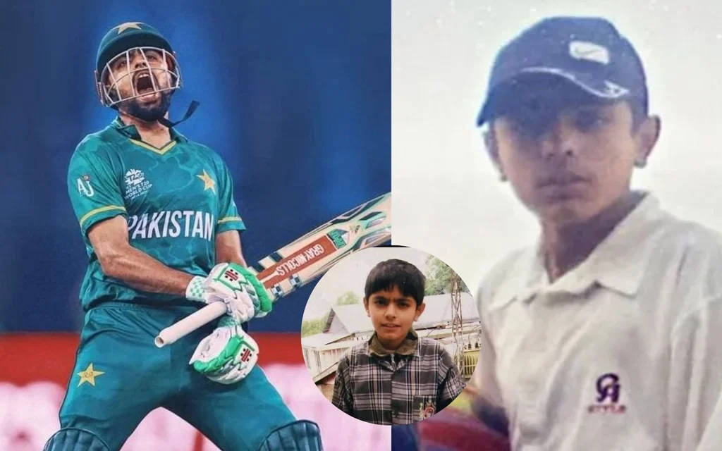 Babar Azam and his childhood picture [Source: @khurram_rana56/X.com]