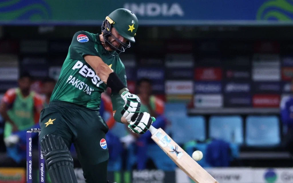 Shaheen Afridi Batting vs India - (Source : AFP)
