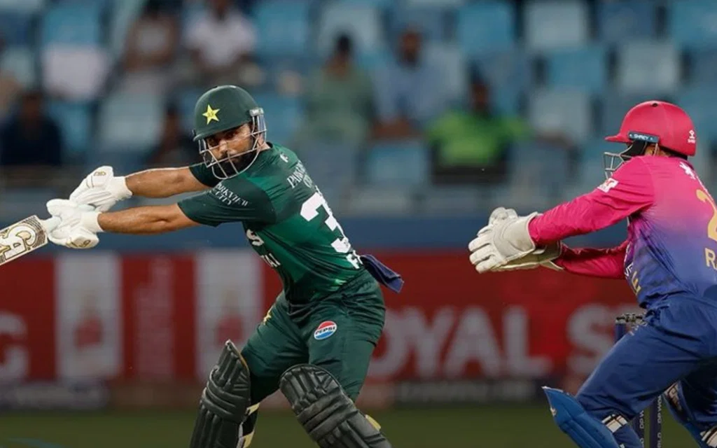 Fakhar Zaman in action against UAE [Source: @ACCMedia1/x]