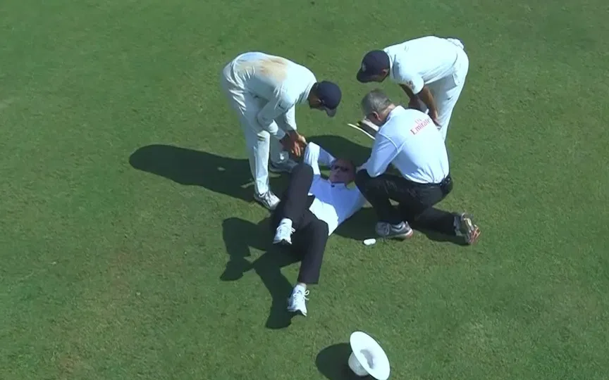 Paul Reiffel's Injury In Mumbai Test  (Source:@cricketcomau,x.com)