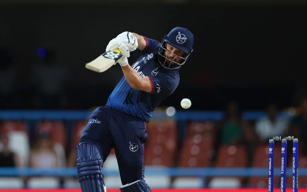Jan Frylinck joins list of fastest 50 hit in T20I [Source: @mehran_821/X.com]