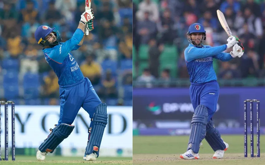 मोहम्मद नबी और अज़मतुल्लाह उमरज़ई [स्रोत: @ACBofficials, @AhandSharma9/x.com]