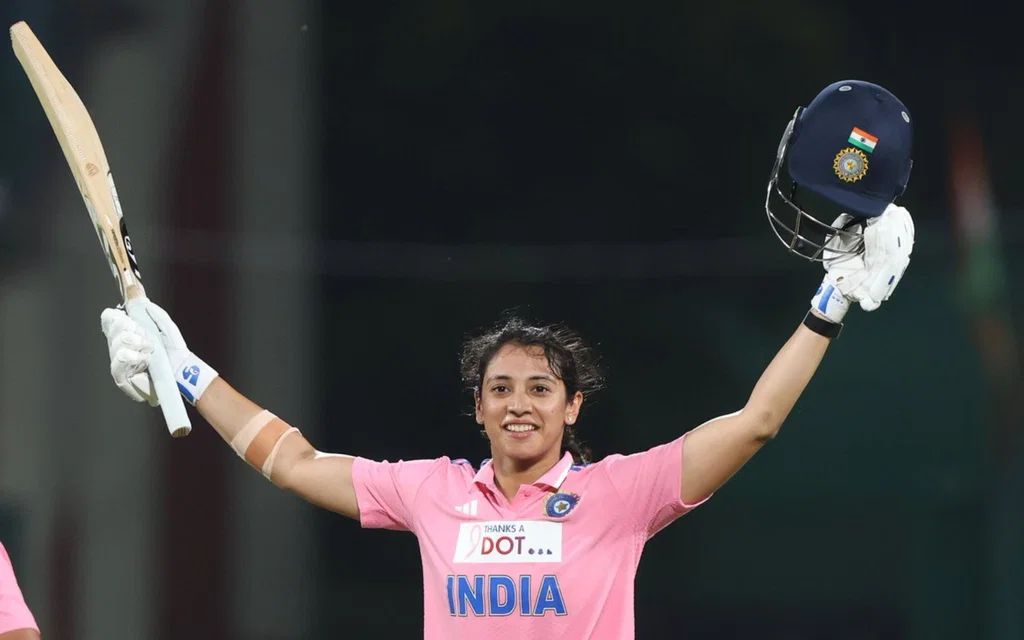 Smriti Mandhana century vs Australia - (Source : @Shebas/X.com)