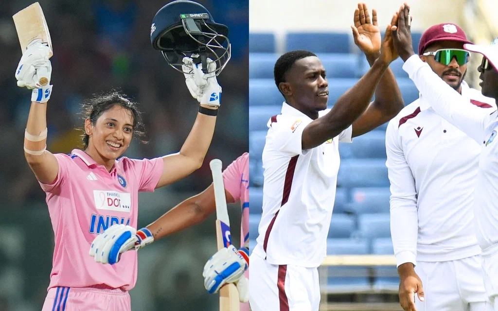 Smriti Mandhana and West Indies team [Source: @BCCIWomen/x, West Indies Cricket]
