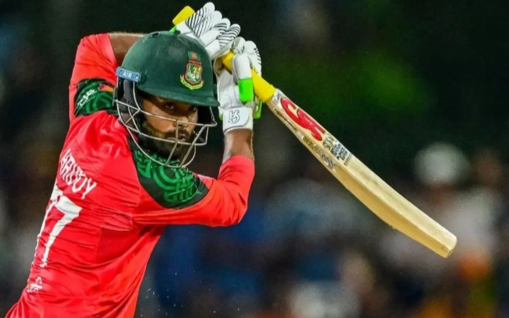 Towhid Hridoy in action against Sri Lanka [Source: @cricinsights1/x]