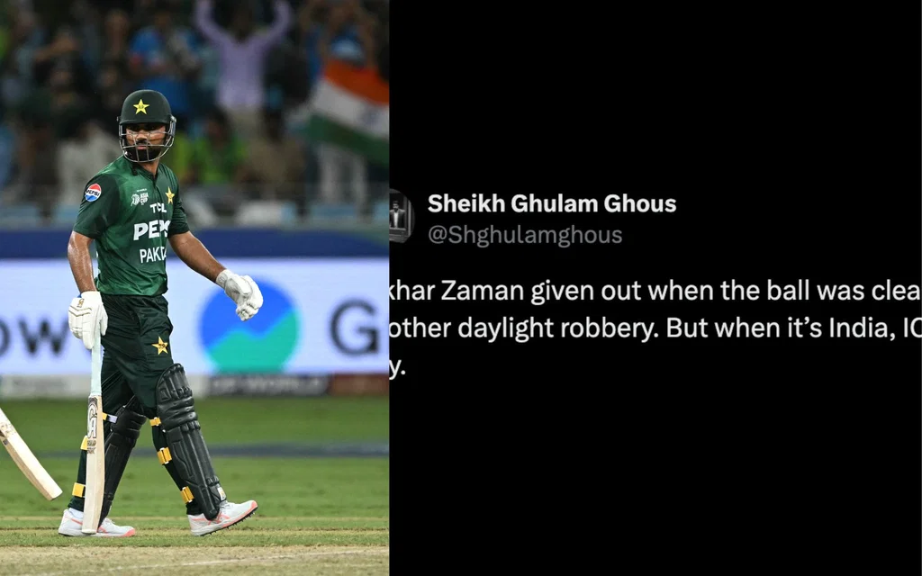 PAK fans reacted to Fakhar's dismissal [Source: AFP]