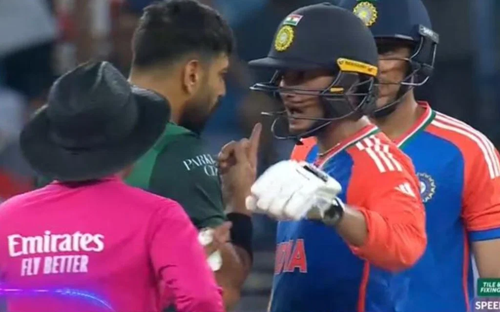 Abhishek-Rauf verbal fight [Source: @cricfootadnan/X]