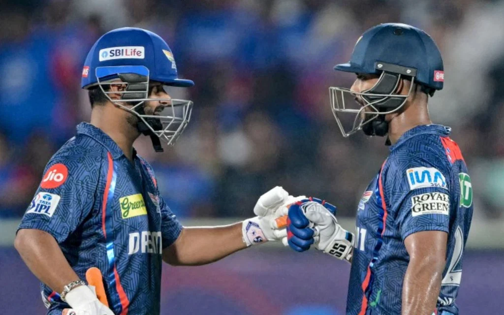 Rishabh Pant with Nicholas Pooran [Source: AFP]