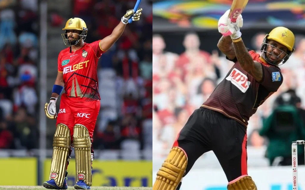 Nicholas Pooran and Sunil Narine (Source:@CPL,x.com)