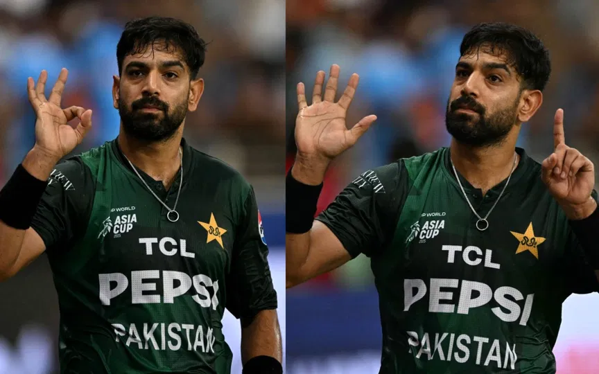 Haris Rauf “6‑0” gesture (Source: AFP)