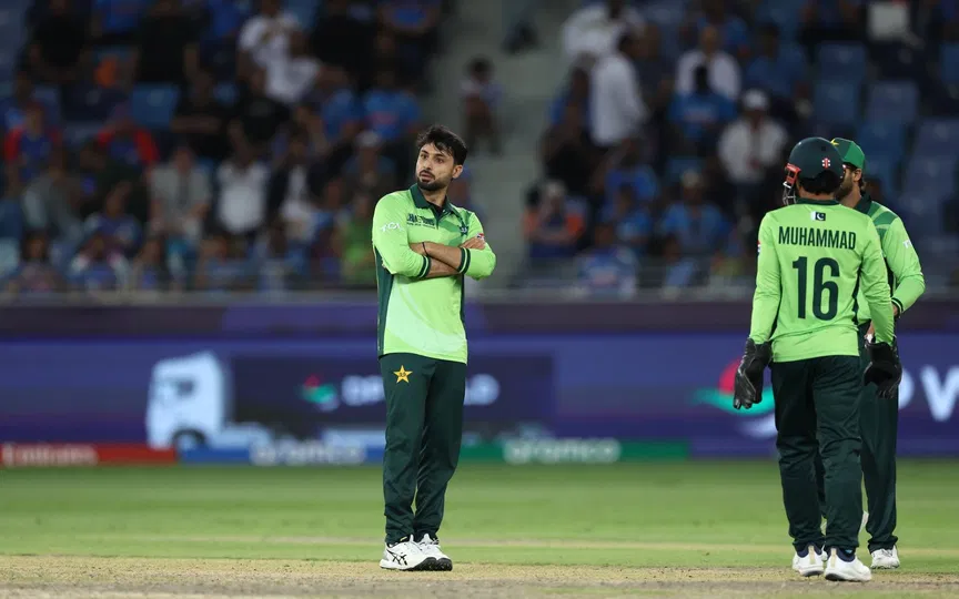 Abrar Ahmed's signature head‑tilt celebration (Source:AFP)