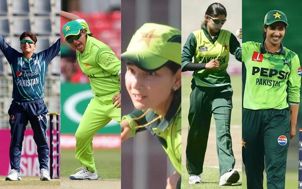 Dar, Mir, Amin, Mumtaz and Sandhu (Source: @ProteasWomenCSA, @mir_sana05, @WomenCricketHQ/X.com)