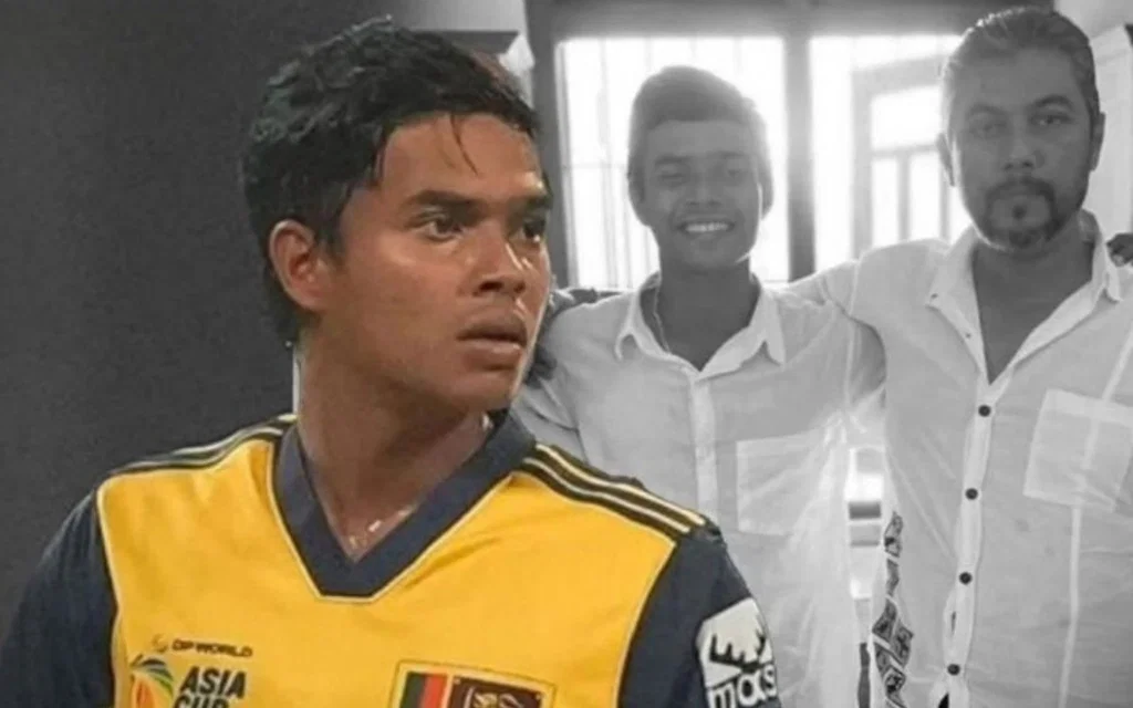 Dunith Wellalage shares note after father's passing [Source: @Nomanmughal_19/X.com]