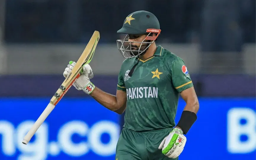 Babar Azam after completing his fifty [Source: @compose_team/X.com]