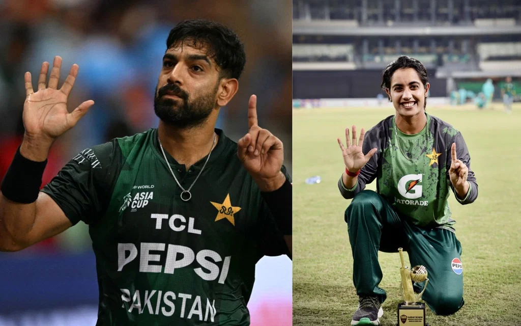 Haris Ruaf and Nashra Sandhu (Source: AFP and nashra_sundhu06,x.com)