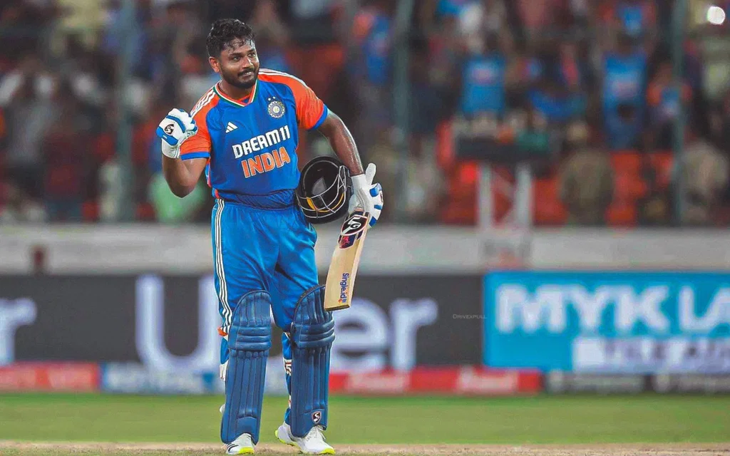 Sanju Samson scored a breathtaking century in India's last T20I vs Bangladesh [Source: @IMManu_18/x.com]