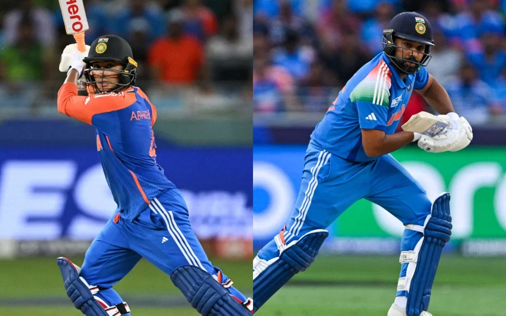 Rohit Sharma and Abhishek Sharma for India - (Source : AFP)