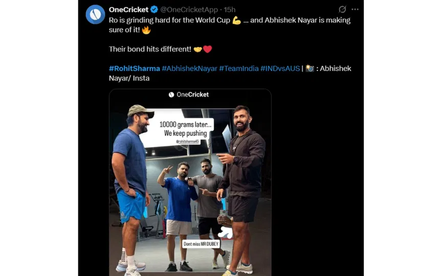 Rohit Sharma's transformation [Source: @OneCricketApp/X.com]
