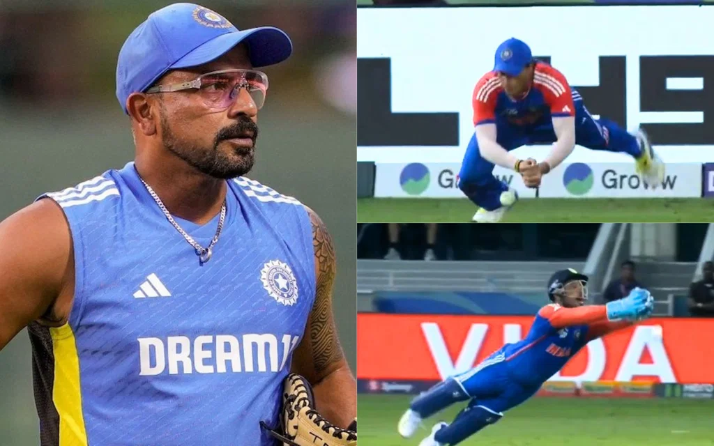 T Dilip in spotlight amid India's Fielding crisis. [Source - BCCI/SonyLiv/x.com]