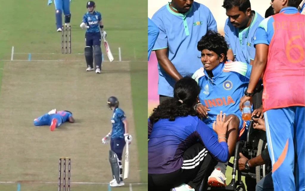Arundhati Reddy Injured - (Source : @ScreenGrab/ICC.Com)