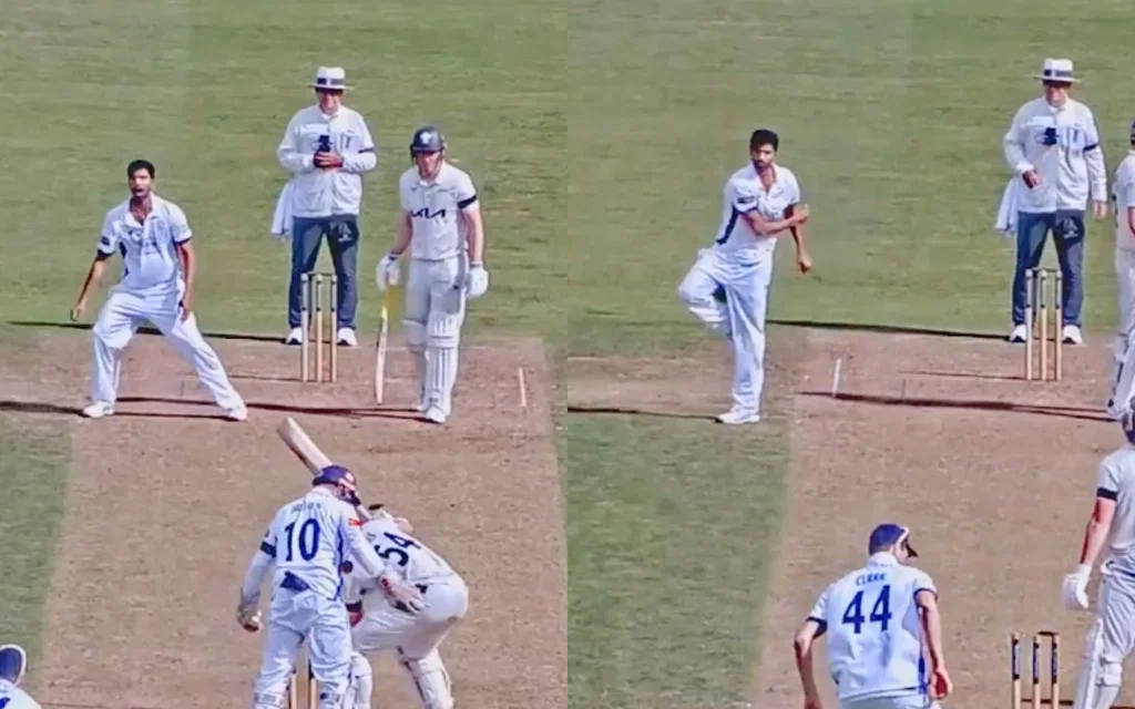 Washington Sundar shines in County game [Source: @hantscricket/X.com]